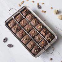 แม่พิมพ์เค้ก เครื่องอบไม่ติด แม่พิมพ์อบขนมปัง Brownie Pan Set ชุดถาดอบบราวนี่ 18 ช่อง Cake Mold Bakeware