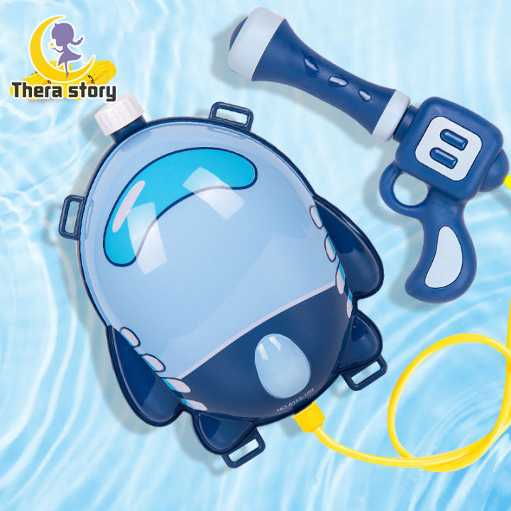 thera-กระเป๋าเป้สะพายหลังเด็ก-ของเล่นต่อสู้น้ำดึงออกชายหาดสเปรย์น้ำแร่ของเล่นของเล่นเด็กผู้ชาย