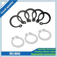 ☄ 10/25/50Pc M3 to M40 GB894 Black 65mn Manganese 304 Stainless Steel C Type External Circlip Retaining Clip Ring Washer for Shaft