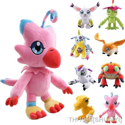 ┋ SHUAIYI Digimon Aventura Brinquedo De Pelúcia Macia Bonecas Recheadas Patamon Agumon Tailmon Gomamon Piyomon Gabumon Tentomon Palmon Plushie Kids Gifts