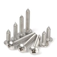 Truss Head Screw Large Pan Big Head Phillips Cross Recessed Mushroom Head Self-Tapping Bolt 304Stainless Steel M3 M3.5 M4 M5 M6