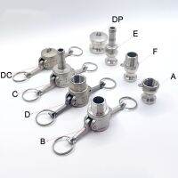 1PC Camlock Couplings 1/2 Stainless Steel Hose Pumps Fittings Homebrew BSPT Thread Barb Adapte Type A B C D E F DC DP