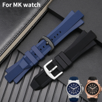 สายนาฬิกาซิลิโคนสำหรับ MK MK9020 MK8152 MK9019 MK8295 MK8492 29*12มม. สายนาฬิกายางนูน