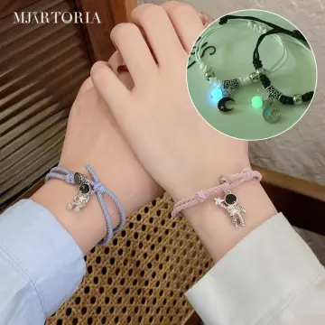 Glow in Dark Magnetic Couple Bracelets Set