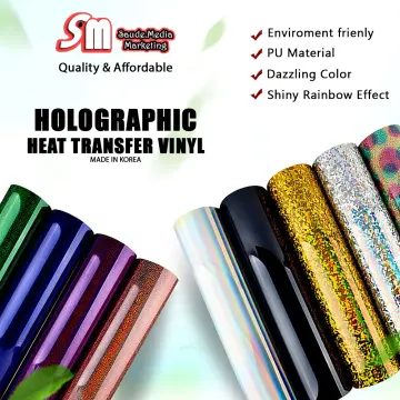 Korean Quality Rainbow Iridescent Hologram Heat Transfer Vinyl