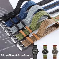 ✲☞◇ 18/20/22/24mm Nylon leather Universal Watch Band for Smasung Galaxy Watch 4/3 Bracelet Wrist Band for Huawei Watch GT Belt