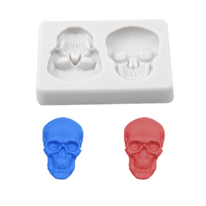 Silicone Skull Mold Cake Fondant Gift Resin Chocolate Full Skull DIY Candy  Mold