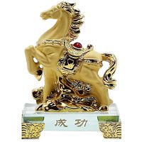 SeaSunFengShui ม้า ทองทรายฐานคริสตัล สูง 5 นิ้ว (Gold)