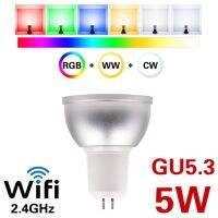 Yyxmb Tuya Smart Wifi 5W Gu10 Gu5.3โคมไฟหลอดไฟ Led Mr16ไฟ Led ปรับแสงได้ Rgbcw รีโมทควบคุมด้วยเสียง