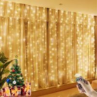 Christmas Lights 3M LED Curtain String Lights USB Fairy Garland Lamp Navidad New Year Window Wedding Room Christmas Decorations