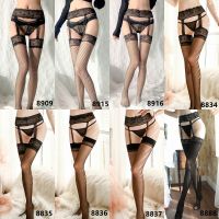 【July hot】 stockings sexy lace suspenders one piece underwear black silk white hot no-off pantyhose long