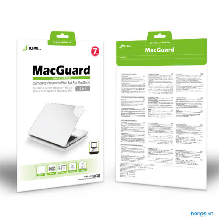 jcpal-ฟิล์มกันรอย-macbook-air-13-macguard-5-in-1-ฝาหลังจอ-ฟิมล์หน้าจอ-ที่รองมือ-trackpad-ฝาล่าง-สินค้าคุณภาพสูง