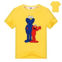 COD DSFDGRERERER Sesame Street เสื้อยืดเด็กผู้ชายฤดูร้อนแขนสั้นเสื้อเชิ้ตเด็กผู้หญิง