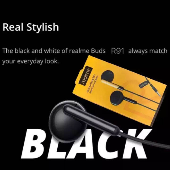 หูฟังเรียวมี-realme-buds-r91-plus-feel-the-real-bass-ของแท้-เสียงดี-ช่องเสียบแบบ-3-5-mm-jack-ใหม่ล่าสุด-รับประกัน1ปี-by-gesus-store