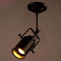 Loft LED Track Lamp Nordic Retro RH American Industrial LED Spot Lamp Black Ceiling Light Vintage Spot Light Wall Sconce