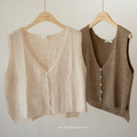 avocado เสื้อกั๊ก เสื้อกั๊กไหมพรมสไตล์เกาหลี รุ่น Avo Kyoho knit vest (avocado.simplewear)