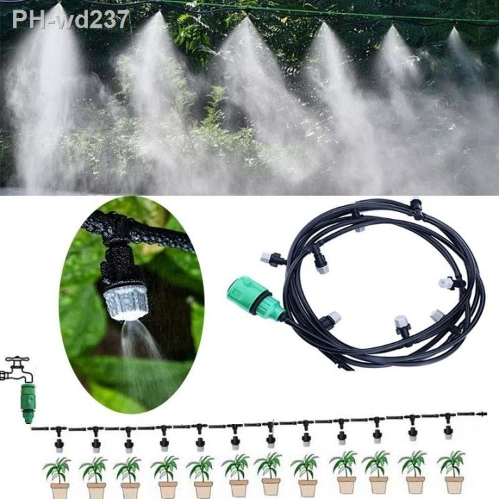 new-irrigation-10meters-10-sprinklers-nozzles-water-sprayer-misting-fog-cooling-nozzle-system-garden-agricultural-sprayer-system