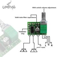 【☑Fast Delivery☑】 kougouxu Pam8403 5V เครื่องขยายเสียงพลังสูง2ช่อง3W W/ควบคุมระดับเสียง/Usb Power