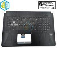 ที่วางแขนด้านบนแป้นพิมพ์ไฟหลังแล็ปท็อป US สำหรับ ASUS FX705เกม TUF FX705DT FX705D คริสตัลคีย์แคป90NR00Z1-R32UI0 661PUI00