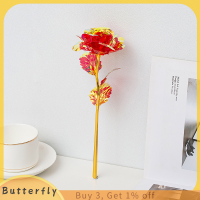 Butterfly สวยงามนิรันดร์กุหลาบสีสันประดิษฐ์ดอกไม้ของขวัญบ้านตกแต่งงานแต่งงาน