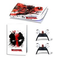 Deadpool PS5แบบดิจิทัลฝาครอบรูปลอกสติ๊กเกอร์สกินสำหรับ PlayStation 5คอนโซลและตัวควบคุม2ตัว PS5ดีไซน์ใหม่ไวนิลสติ๊กเกอร์สกิน