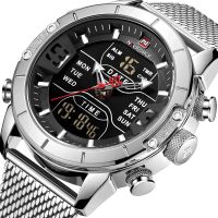 ZZOOI Luxury Brand NAVIFORCE Watches For Men Analog Digital Sports Waterproof Wristwatch Stainless Steel Siliver Original Watches 2022