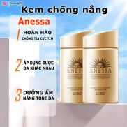 60ml kem chống nắng anessa chinh hãng cho da mặt và toàn thân nâng tone da