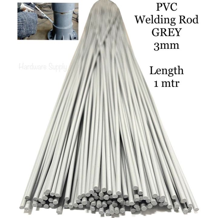 1mtr 10pc PVC Welding Rod GREY 3mm / Plastic Welding Rod / PVC TIG