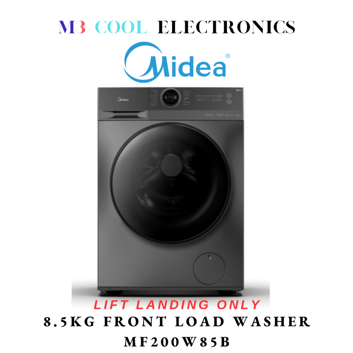 MIDEA MF200W85B 8.5KG INVERTER FRONT LOAD WASHER - 2 YEARS LOCAL ...