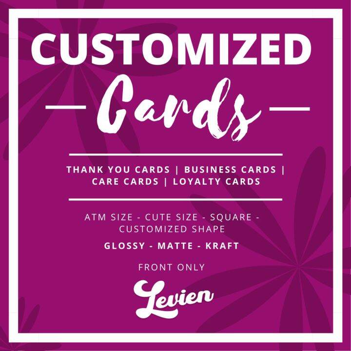 100 pieces Customized Cards Thank You, Business, Loyalty Cards for your