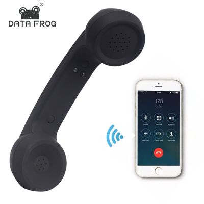 ZZOOI DATA FROG Retro Stereo Handset Radiation-proof Wireless and Wired Handset Receiver Comfortable Call Accessories for mobile phone In-Ear Headphones