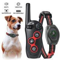 Dog Remote Control Collar Pet Electric Training Barkproof Vibration Sound Shock Rechargeable Waterproof Function Outdoors Device