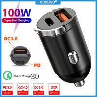 BOKEWU เครื่องชาร์จ USB ที่รวดเร็ว QC3.0ชาร์จเร็ว Type-C PD ที่ชาร์จ100W อะแดปเตอร์เครื่องชาร์จ USB ขนาดเล็ก