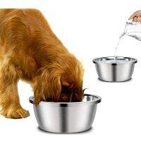 Stainless Steel Dog and Cat Bowls Heavy Duty Replacement Feeder Bowl Metal Food and Water Dishes 7.8/9.4/11/11.8 Inches