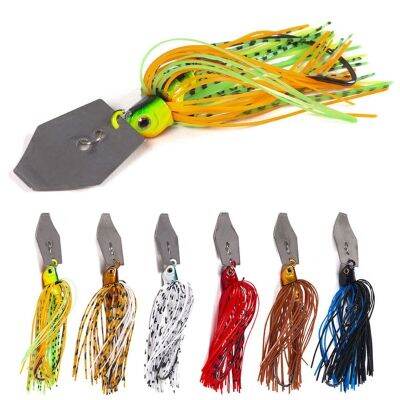 6 Pcs/Set 10cm 11g Artificial Buzzbait Fishing Lures Chatterbait Blade Crankbait Spinner Bait Fishing Accessories