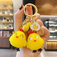 Chicken Design Key Chain Pendant PVC Doll Resin Toy Bouquet Creative Miniature Chicken Animal Model Decorative Hooks CN(Origin) Picture Hangers Hooks