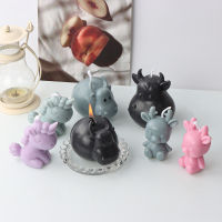 3D Polymer Clay Plaster Aroma Soy Wax Handmade Soap Home Decor Cartoon Animals DIY Candle Molds Silicone