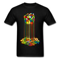 Sheldon Cooper Tshirt Rainbow Abstraction Melted Cube Image Pure Cotton Young T-Shirt Best Gift Men Tops &amp; Tees Good Quality