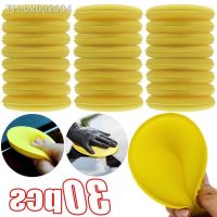 ℗∈卐 5/30Pcs Car Waxing Polish Wax Foam Sponge Applicator Pads 10CM Yellow Cleaning Sponge Clean Washer Washing Tool Car Cleaning