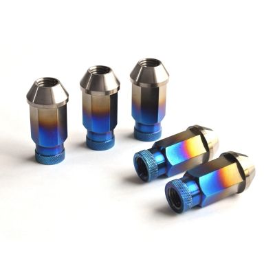 1Pc M12 m14x1.5/1.5X45mm Titanium Wheel Lug Nuts Open End For Racing Car Ti6Al4V Nails Screws Fasteners