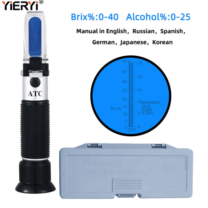 YIERYI Wine Refractometer Handheld Alcohol Refractometer Sg 1.000-1.130 ...