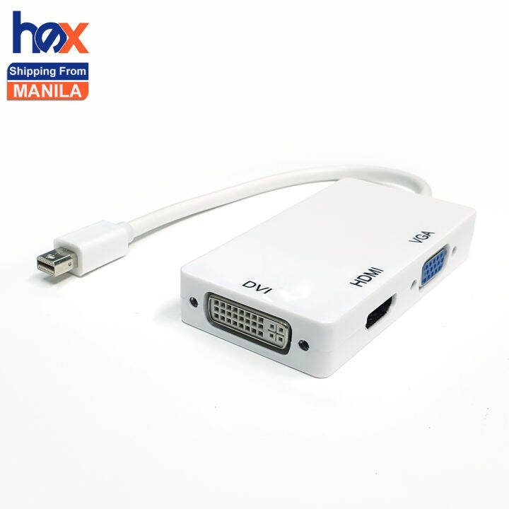 Adattatore 3-in-1 Mini DP A HDMI, DVI E VGA 4K – Convertitore Thunderbolt 2 Per MacBook, PC, Proiettori E Surface Pro - Foto 1