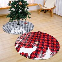 【YP】 120cm Skirt Elk Printed Xmas New Year Noel Apron Ornament