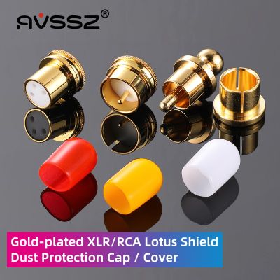 AVSSZ Gold Plated RCA Shielding Jack Socket Protect Cover Cap Phono Connector RCA Plug Dust Cap XLR Male Female Protective Cover