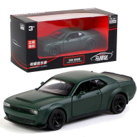 136ภาพยนตร์ Dodge Challenger ล้อแม็ก Die Cast รถของเล่นรุ่นที่มีดึงกลับ2ประตูเปิดรถสปอร์ตของเล่นยานพาหนะของขวัญเด็ก