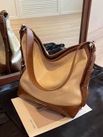 Casual soft-surface retro large-capacity bag for women 2023 new autumn and winter popular versatile crossbody bag shoulder bucket bag 【JYUE】