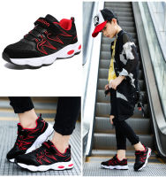 [Hely TOP-ข้อเสนอพิเศษ] Kids Boys Cushioning Mesh Breathable Sport Sneakers Slip On Running Shoes 1D255