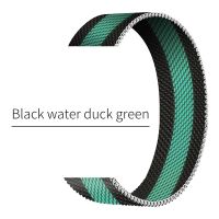✺∋ Milanese Strap Black With Green Bands For iwatch band Series65 44 40mm38mm42mmWrist Band Watch strap for apple Watch Accessories