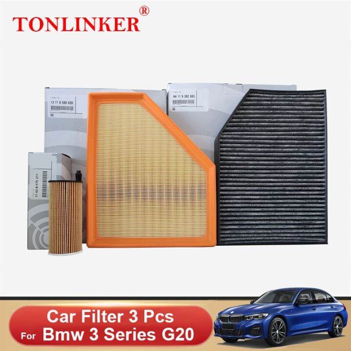 TONLINKER Cabin Air Filter Oil Filter For Bmw 3 Series G20 318D 320D