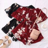 COD DSFERTEREERRE summer sexy off shoulder beach romper woman playsuit new fashion women floral print shorts jumpsuits